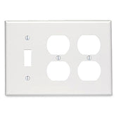 Leviton 80747 3-Gang 1-Toggle 2-Duplex Device Combination Wallplate
